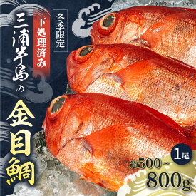 【ふるさと納税】【先行予約】【冬季限定】下ごしらえ済 キンメダイ 約500〜800g 鮮魚 処理済み 下処理済み【長井水産株式会社】[AKAJ029]