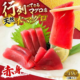 【ふるさと納税】天然 本まぐろ 赤身 計約400g （2柵入り）【横須賀商工会議所 おもてなしギフト事務局（本まぐろ直売所 横須賀本店）】[AKAK097]