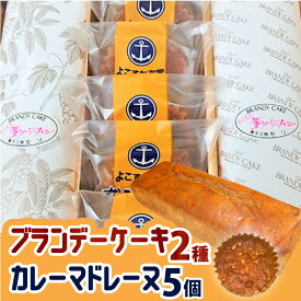 【ふるさと納税】よこすか海軍カレーマドレーヌ 5個 ・ よこすか薫りのシンフォニー 2本入り（ブランデーケーキ1本・モカブランデーケーキ1本）お菓子 詰め合わせ スイーツ カレー 海軍カレー ケーキ マドレーヌ 【菓子工房モリ】[AKBJ002]