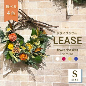 【ふるさと納税】【選べるカラー】ドライフラワー リース Sサイズ【flowerbasket namika】[AKGA003]