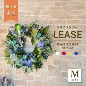 【ふるさと納税】【選べるカラー】ドライフラワー リース Mサイズ【flowerbasket namika】[AKGA004]