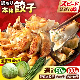 【ふるさと納税】【選べる種類＆個数】訳あり 本格 餃子 50~100個セット ぎょうざ 国産 ギョーザ わけあり 冷凍餃子 ジューシー 中華 セット 国産野菜 大容量 たっぷり【株式会社オウモリ食品】[AKHQ001]5千円 5000円 7千円 8千円 8000円