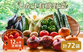 【ふるさと納税】 【定期便】 有機野菜 詰合せ 12か月 6袋 計72袋 野菜 有機野菜 やさい yasai 詰め合わせ 野菜詰合せ 詰め合わせセット セット 有機野菜詰合せ 野菜セット 旬 季節 旬の野菜 国産 新鮮野菜 ふるさと納税野菜 送料無料 神奈川県 平塚市 いかす