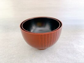 【ふるさと納税】鎌倉彫　入れ子椀セット　弁柄
