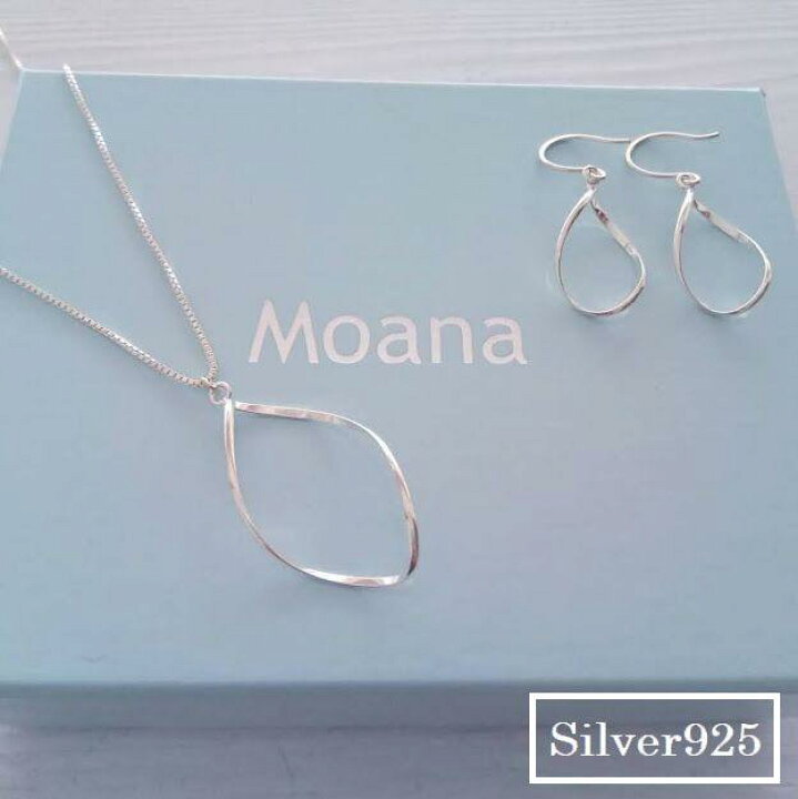 楽天市場】【ふるさと納税】シルバーオーバルツイストピアスネックレス  