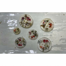 【ふるさと納税】紫陽花と金魚のボタン6個セット