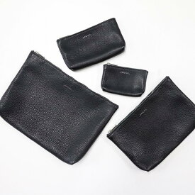 【ふるさと納税】MASSTARD -MINIMAL LEATHER POUCH PETIT- BLACK | バッグ ファッション 人気 おすすめ 送料無料