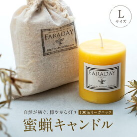 【ふるさと納税】蜜蝋キャンドル　Lサイズ | 雑貨 天然 蜜蝋 キャンドル 人気 おすすめ キャンドル アロマ 癒し インテリア ギフト プレゼント ナチュラル 送料無料 神奈川 鎌倉