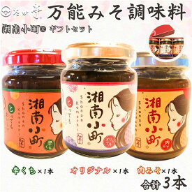 【ふるさと納税】 秘伝の万能みそ調味料 湘南小町 ギフトセット 肉味噌 オリジナル味噌 辛口 味噌 ミソ miso 簡単 健康志向 時短レシピ 万能調味料 調味ダレ 焼きおにぎり 厳選 国産 無着色 無香料 保存料ゼロ 和食 料亭 手作り 鵠沼海岸 湘南の味処 たか亭 神奈川 湘南 藤沢