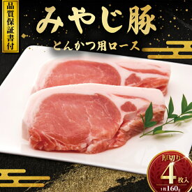 【ふるさと納税】 ブランド豚 豚肉 豚 みやじ豚 国産 計 640g 160g × 4枚 ポーク ロース 豚ロース 真空 パック とんかつ ステーキ 厚切り ブランド豚肉 ぶたにく ぶらんど ぶた buta バーベキュー トンカツ カツ 肉厚 お肉 肉 おにく niku BBQ 冷蔵 生肉 神奈川 湘南 藤沢