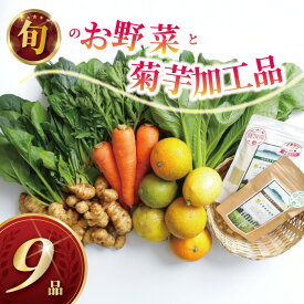 【ふるさと納税】 【合計9品/菊芋製品入】湘南のおまかせ健康セット（旬の農薬不使用野菜7品＋菊芋加工品2品）