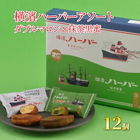 【ふるさと納税】 横濱ハーバー マロン ＆ 抹茶 黒蜜 12個 セット 横浜 ハーバー マロン ケーキ マロンケーキ モンブラン けーき カステラ 栗餡 栗あん 餡子 栗 焼き菓子 洋菓子 お菓子 菓子 おやつ スイーツ デザート 常温 ご当地 土産 個包装 銘菓 人気 神奈川 湘南 藤沢