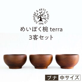 【ふるさと納税】めいぼく椀テッラ中 ブナ　3客セット【お椀 めいぼく椀テッラ φ11.5×6.8cm 手作り ウレタン塗装 国産天然木 おしゃれ プレゼント 記念 お祝い 夫婦 神奈川県 小田原市 】
