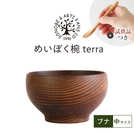 【ふるさと納税】【期間限定！試供品木製スプーン付き！】めいぼく椀テッラ中ブナ　【お椀 グッドデザイン賞受賞 食器 木 雑貨 汁椀 プレゼント おしゃれ スープボウル 日本製 神奈川県小田原市】