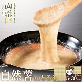 【ふるさと納税】解凍するだけでお店の味が楽しめる。自然薯味付とろろ100g×5Pセット／10Pセット／30Pセット【とろろ 極上とろろ 山芋 箱根 お家用 家庭用 国産 セット商品 自然薯 味付とろろ 贈答品 神奈川県 小田原市 】