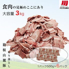 【ふるさと納税】箱根山麓豚　モモ・ウデ切り落とし3K盛り(500g×6パック)【 箱根山麓豚 切り落とし 神奈川県 小田原市 】