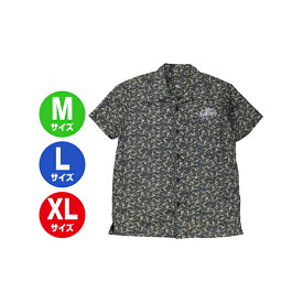 【ふるさと納税】GONZO SURF　オリエンタルボタンシャツ　ブラック 服 男性 メンズ ファッション
