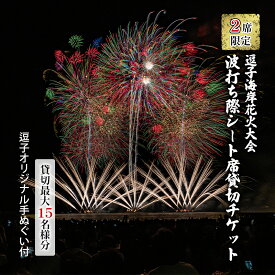 【ふるさと納税】【2席限定】 逗子海岸花火大会 座卓付き シート席 1ブロック 貸切 プレミアムチケット （軽食・ドリンク込）　【 花火大会チケット 逗子市 】