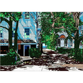 【ふるさと納税】版画 鈴木英人版画 「プロビンスタウン ハウス 2」 フレーム付き 絵画 アート 絵 芸術 インテリア サイン入り アメリカ 逗子市 神奈川県　絵画