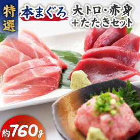 【ふるさと納税】 特選 本まぐろ 大トロ 赤身 ＋ たたき セット 約760g まぐろ マグロ 鮪 本鮪 天然 刺身 柵 とろ 三崎まぐろ 魚音 神奈川県 三浦市 おすすめ ランキング プレゼント ギフト