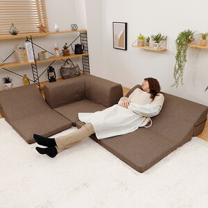 【ふるさと納税】和楽コーナーソファ3点セット A573ダリアンブラウン / 家具 インテリア おしゃれ ソファー 1人掛け 2人掛け 送料無料 神奈川県
