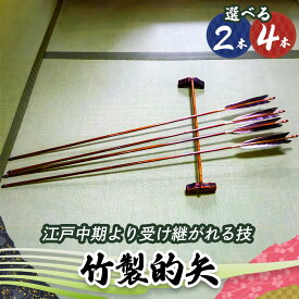 【ふるさと納税】[安田弓具店] 竹製的矢 2本セット｜近的 竹矢 弓具 弓道 弓 矢 職人 匠 神奈川 伊勢原 [0435-0437]