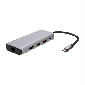 【ふるさと納税】 Owltech(オウルテック) USB タイプC to HDMI/LAN/タイプA×2 マルチポートアダプタ OWL-DSU31A2HLC-SV 【 アダプター 家電 神奈川県 海老名市 】