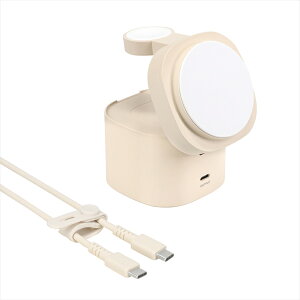 yӂ邳Ɣ[ŁzMOTTERU(be) 4in1 }Olbg CX[d MagSafeΉ Qi2Fؕi VRP[u/VRP[uoht (MOT-QI15W04-EC) A[h~Ny [d _ސ쌧 