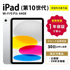 【ふるさと納税】【数量限定品】iPad 第10世代 Wi-Fiモデル シルバー/ブルー/ピンク/イエロー 64GB 生活キズあり品 【中古再生品】【 家電・パソコン・タブレット 神奈川県 海老名市 】
