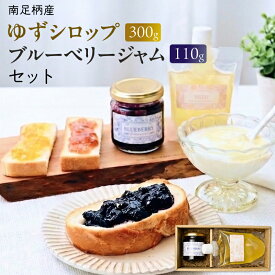 【ふるさと納税】まつが農園の自社栽培した果物でつくったゆずシロップ300g・ブルーベリージャム110gセット【ギフト プレゼント 贈り物 お返し おいしい まとめ買い 果物 くだもの フルーツ お歳暮 お中元 神奈川県 南足柄市 】