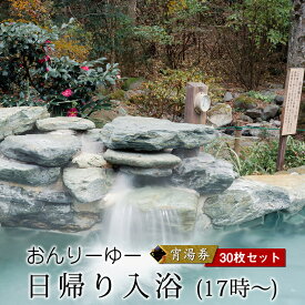 【ふるさと納税】おんりーゆー 日帰り入浴(17時〜) 宵湯券 30枚セット【温泉 サウナ お風呂 結婚記念日 敬老の日 ギフト プレゼント 利用券 神奈川県 南足柄市 】