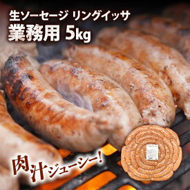 【ふるさと納税】リングイッサ BBQ 業務用 5kg 生ソーセージ 肉本来の旨味 特大生ソーセージ ジューシー バーベキュー パーティー ブラジル式生ソーセージ