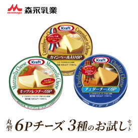 【ふるさと納税】チーズ 丸形 6Pチーズ 3種 お試し セット 詰め合わせ 食べ比べ おつまみ 乳製品 森永