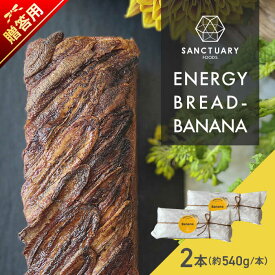 【ふるさと納税】【贈答用】ENERGY BREAD-BANANA　約540g×2本 ／ 焼菓子 スイーツ 保存料不使用 バナナ ブレッド グルテンフリー グレインフリー ヘルシー 神奈川県 葉山町【SANCTUARY FOODS (株)】[ASAH019]