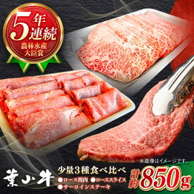 【ふるさと納税】葉山牛 少量3種食べ比べセット(ロース・ローススライス・サーロインステーキ)／牛肉 肉 焼肉 神奈川県 葉山町【葉山牛ステーキレストラン 角車】[ASBD019]