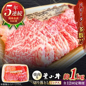 【ふるさと納税】【全12回定期便】【葉山牛】1kg　焼肉用ミックス（ロース、モモ、カルビ等 4種類 ) ／ 牛肉 黒毛和牛 神奈川県 特産品【葉山牛ステーキレストラン 角車】[ASBD036]