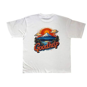 yӂ邳Ɣ[ŁzVc GOODHELP@Mt@Fuji@T-shirt@white TVc T xmR 쒬