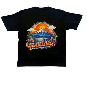 yӂ邳Ɣ[ŁzVc GOODHELP@Mt@Fuji@T-shirt@black TVc T xmR 쒬