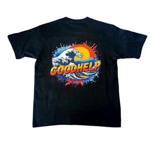 yӂ邳Ɣ[ŁzVc GOODHELP@Raging@Wave@T-shirt@black TVc T g 쒬