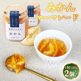 【ふるさと納税】 みかんマーマレード100g×2個 ／ 蜜柑 ミカン 柑橘 温州みかん 大津6号 ジューシー ママレード 人気 加工食品 手作り 白砂糖不使用 ペクチン不使用 フルーツスプレッド コンフィチュール トッピング 神奈川県産果物 神奈川県 特産品 No.085
