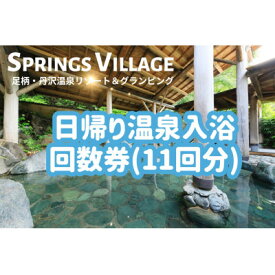 【ふるさと納税】SPRINGS VILLAGE 足柄丹沢温泉リゾート&グランピング 日帰り温泉入浴回数券(11回分)【1480429】