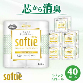 【ふるさと納税】クリネックス ソフティ（ダブル）40ロール(4ロール×10パック)【日本製紙クレシア株式会社】開成町 トイレットペーパー トイレットロール ダブル 日用品 国産 新生活 備蓄 防災 消耗品 生活用品 [BDAM002]
