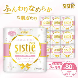 【ふるさと納税】【全2回定期便(3ヵ月に1回)】クリネックス システィ（ダブル） 40ロール(4ロールx10パック)【日本製紙クレシア株式会社】開成町 トイレットペーパー トイレットロール ダブル 日用品 国産 新生活 備蓄 防災 消耗品 生活用品 定期便 [BDAM006]
