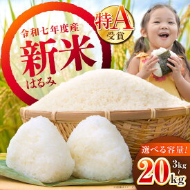 【ふるさと納税】【年内発送】選べる容量！【令和7年産】【特Aランク受賞実績あり！】はるみ 3kg 5kg 10kg 20kg【井上農園】 米 お米 精米 白米 はるみ 新米 令和7年産[BDBB001]