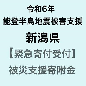 【ふるさと納税】【令和6年能登半島地震災害支援緊急寄附受付】新潟県災害応援寄附金(返礼品はありません)