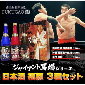 【ふるさと納税】（特製カートン入り）プロレスラージャイアント馬場ラベル日本酒飲み比べセット720ml×3本 | 新潟県 日本酒 飲み比べ 限定 地域限定 お酒 さけ 人気 おすすめ 送料無料 ギフト セット