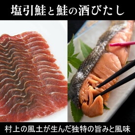 【ふるさと納税】【永徳 鮭乃蔵】 塩引鮭切身 2切×2と鮭の酒びたし30g×2 | 魚 お魚 さかな 食品 人気 おすすめ 送料無料
