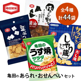 【ふるさと納税】【食べきりサイズ】亀田のあられ・おせんべい♪小袋4種セット 亀田製菓 4種類 セット 詰め合わせ せんべい 煎餅 お菓子 菓子 技のこだ割り 堅ぶつ サラダうす焼 しゃり蔵　【 新潟市 】