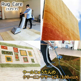 【ふるさと納税】ウールじゅうたんのクリーニングサービス（3.00平方メートル以内） 「Rug care（ラグケア）」　【 チケット ウール じゅうたん クリーニング 】