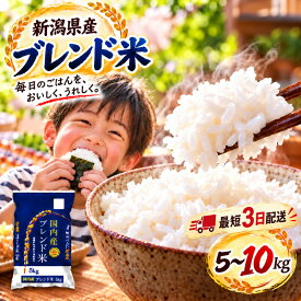 【ふるさと納税】【最短3日配送】米 5kg 10kg 令和8年 令和7年 新潟県産 ブレンド米 白米 精米 お米 ご飯 にじのきらめき 五つ星お米マイスター 新潟市　お届け：2026年10月上旬～2027年9月下旬まで